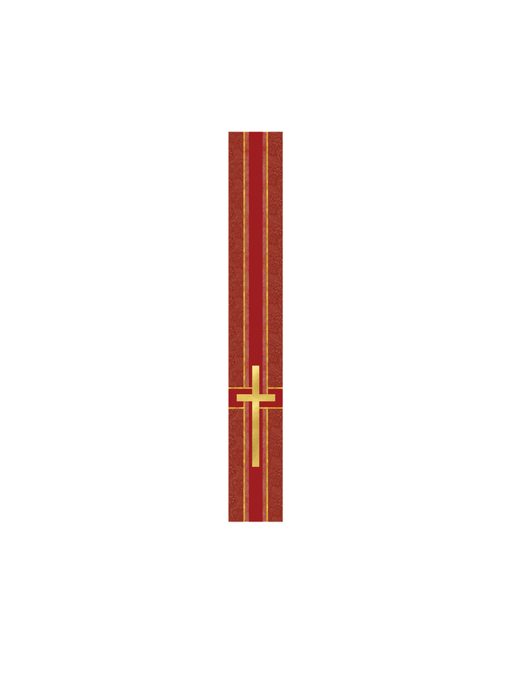 Bible Book Mark Tapestries of Faith Design Cross Symbol in Gold on Blue, Green, Purple, Red, or White Banner