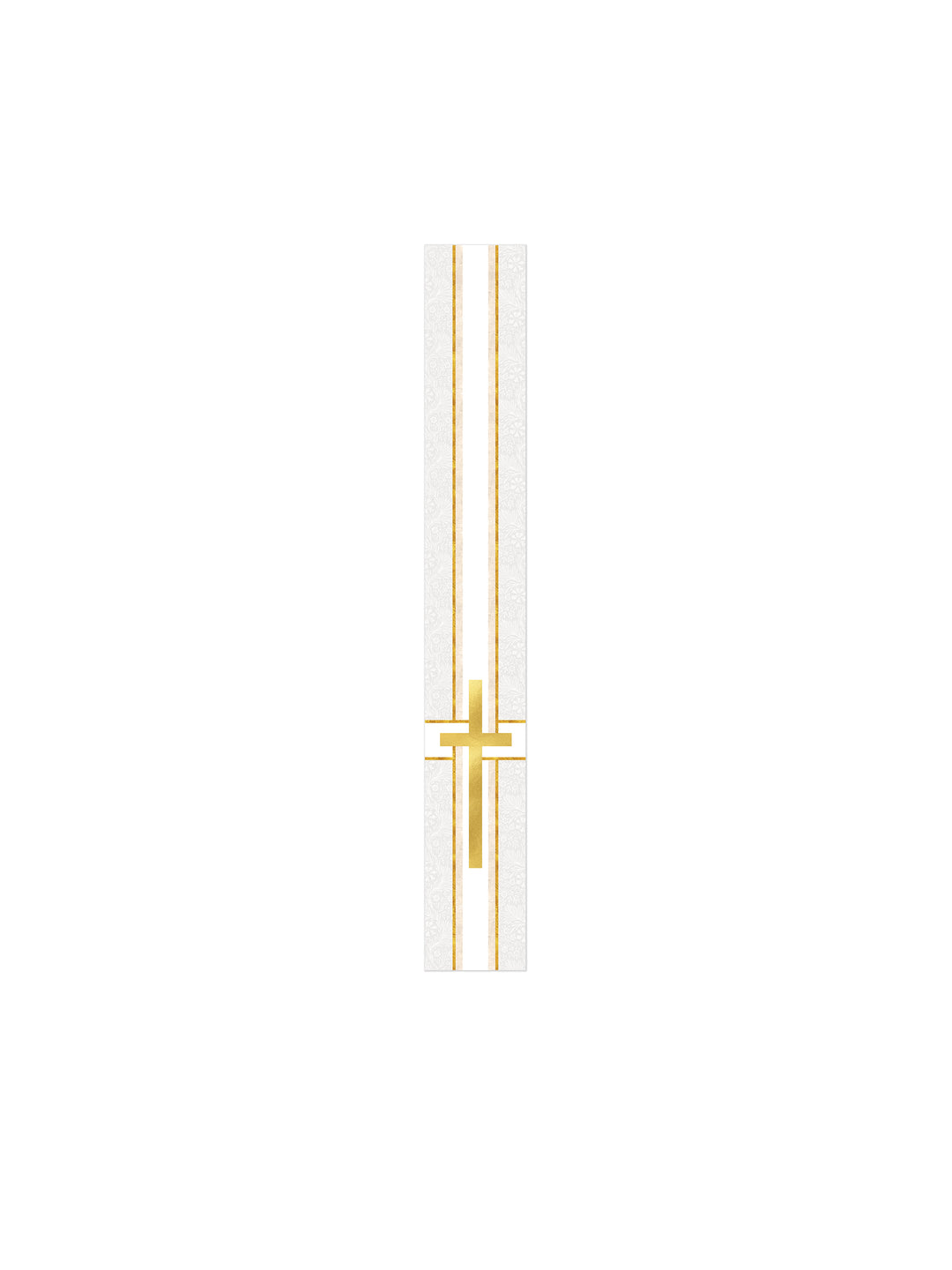 Bible Book Mark Tapestries of Faith Design Cross Symbol in Gold on Blue, Green, Purple, Red, or White Banner