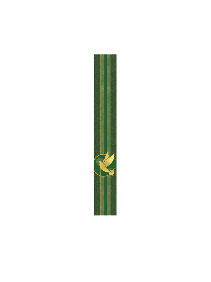 Bible Book Mark Tapestries of Faith Design Dove Symbol in Gold on Blue, Green, Purple, Red, or White Banner