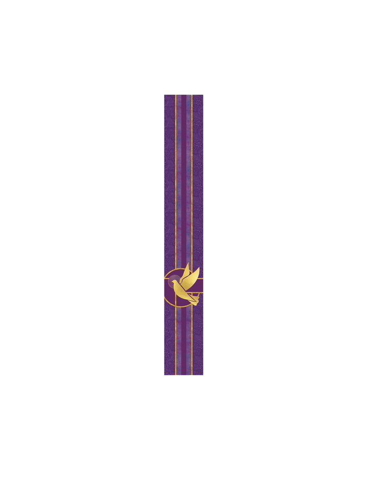 Bible Book Mark Tapestries of Faith Design Dove Symbol in Gold on Blue, Green, Purple, Red, or White Banner