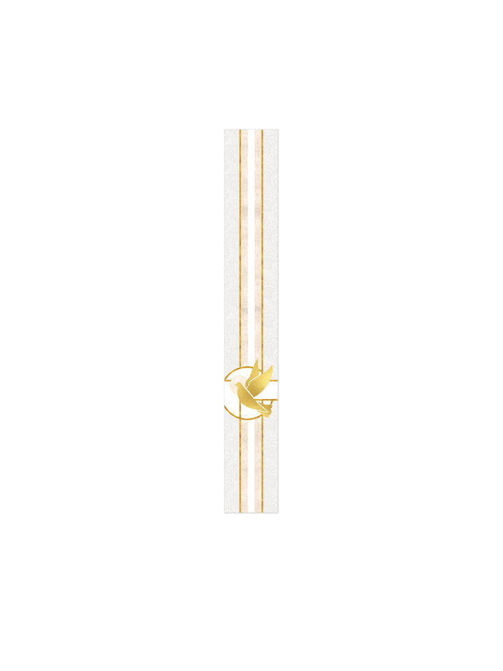 Bible Book Mark Tapestries of Faith Design Dove Symbol in Gold on Blue, Green, Purple, Red, or White Banner