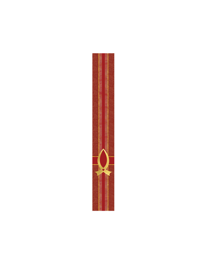 Bible Book Mark Tapestries of Faith Design Fish Symbol in Gold on Blue, Green, Purple, Red, or White Banner