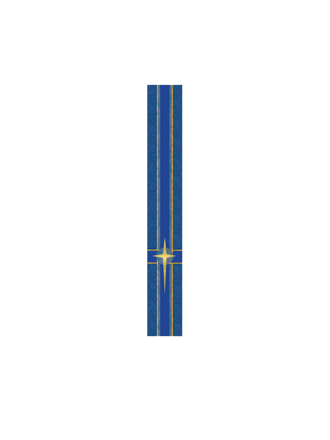 Bible Book Mark Tapestries of Faith Design Star Symbol in Gold on Blue, Green, Purple, Red, or White Banner