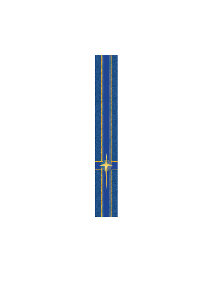 Bible Book Mark Tapestries of Faith Design Star Symbol in Gold on Blue, Green, Purple, Red, or White Banner