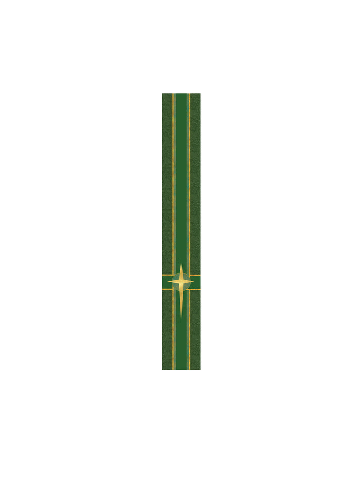 Bible Book Mark Tapestries of Faith Design Star Symbol in Gold on Blue, Green, Purple, Red, or White Banner