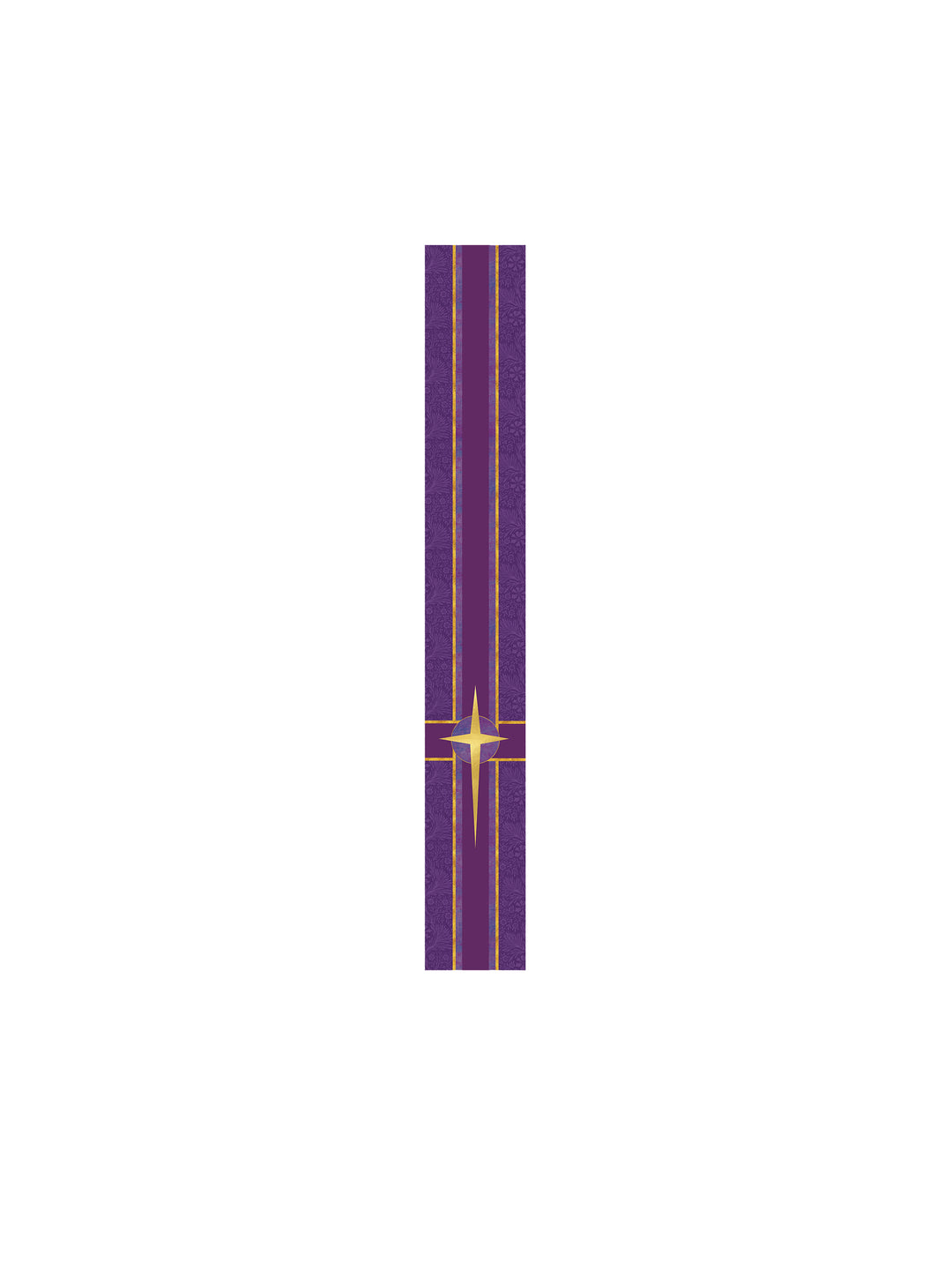 Bible Book Mark Tapestries of Faith Design Star Symbol in Gold on Blue, Green, Purple, Red, or White Banner