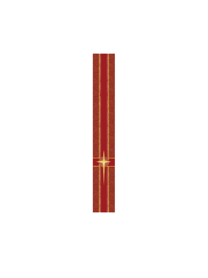 Bible Book Mark Tapestries of Faith Design Star Symbol in Gold on Blue, Green, Purple, Red, or White Banner