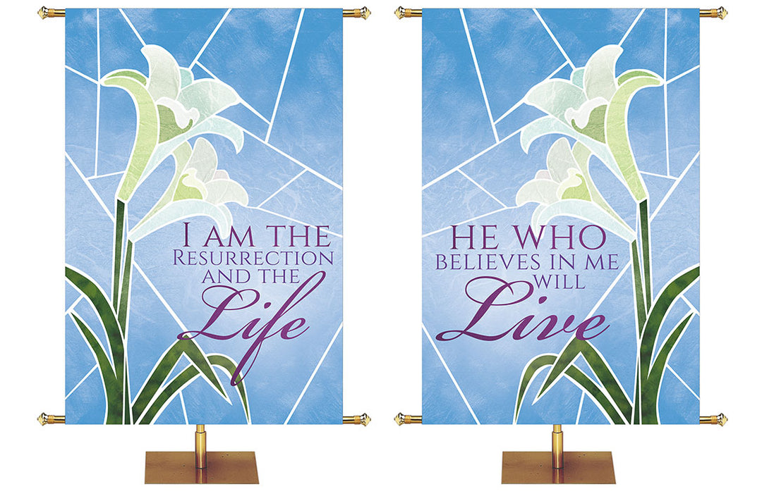 Eternal Emblems of Easter I Am The Resurrection And The Life and He Who Believes Will Live 4x6 format