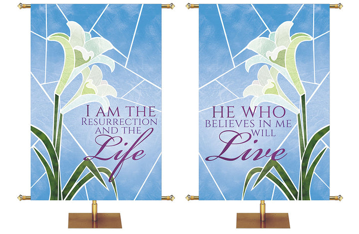 Eternal Emblems of Easter I Am The Resurrection And The Life and He Who Believes Will Live 4x6 format