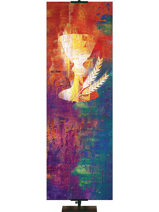 Communion Brush Strokes of Faith 2x6 Format Multicolor