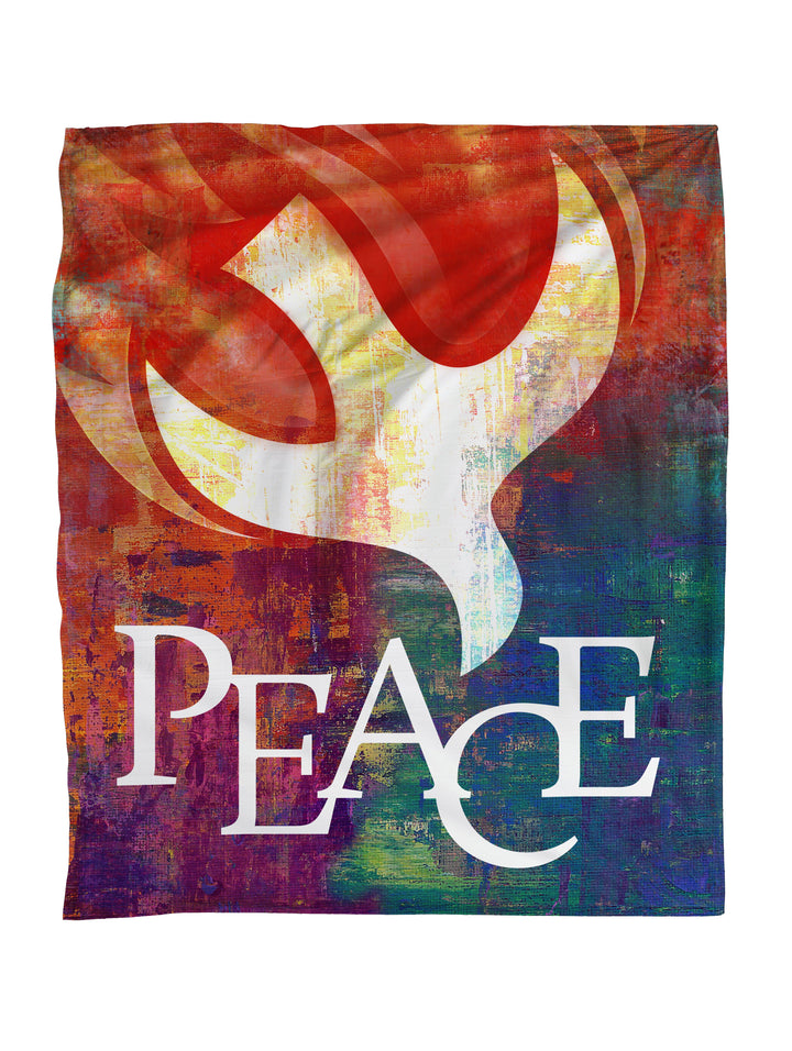 Brush Strokes of Faith Dove and Peace Faith Blanket Throw