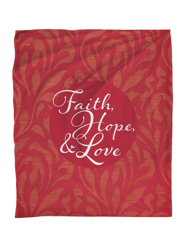 Faith Hope and Love Faith Blanket Throw