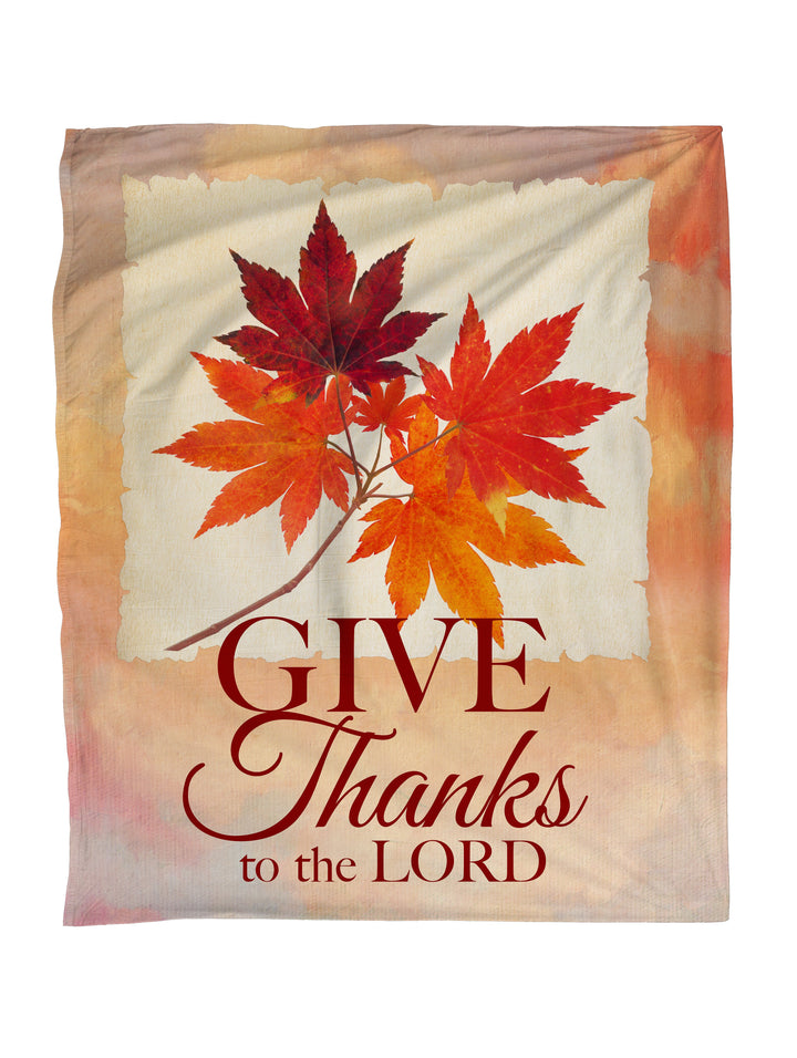 Give Thanks To The Lord Portraits of Gratitude Faith Blanket Throw