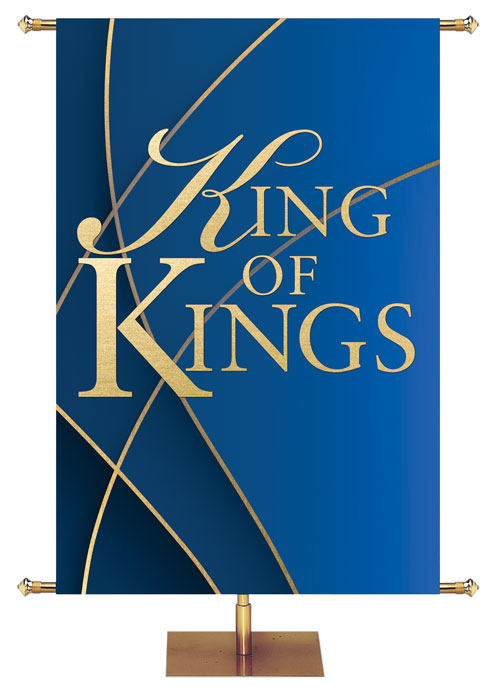 Irregular Celebration King of Kings (3 ft x 5 ft, Blue, Grommets)