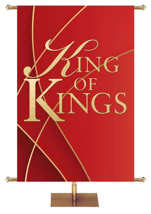Irregular Celebration King of Kings (3 ft x 5 ft, Red, Pole Hems)