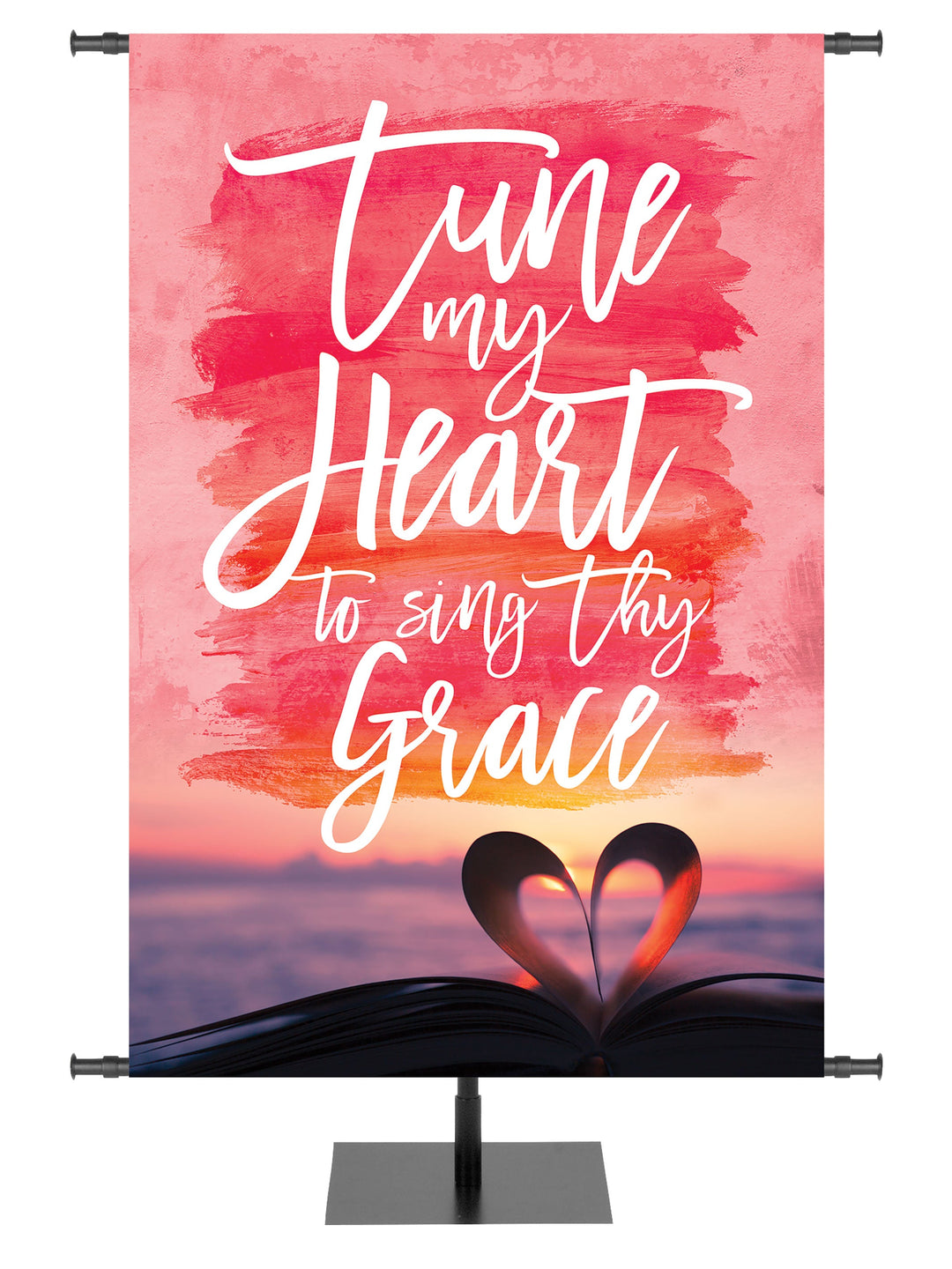 Celebration in Song Tune my Heart Irregular Clearance Banner 4X6