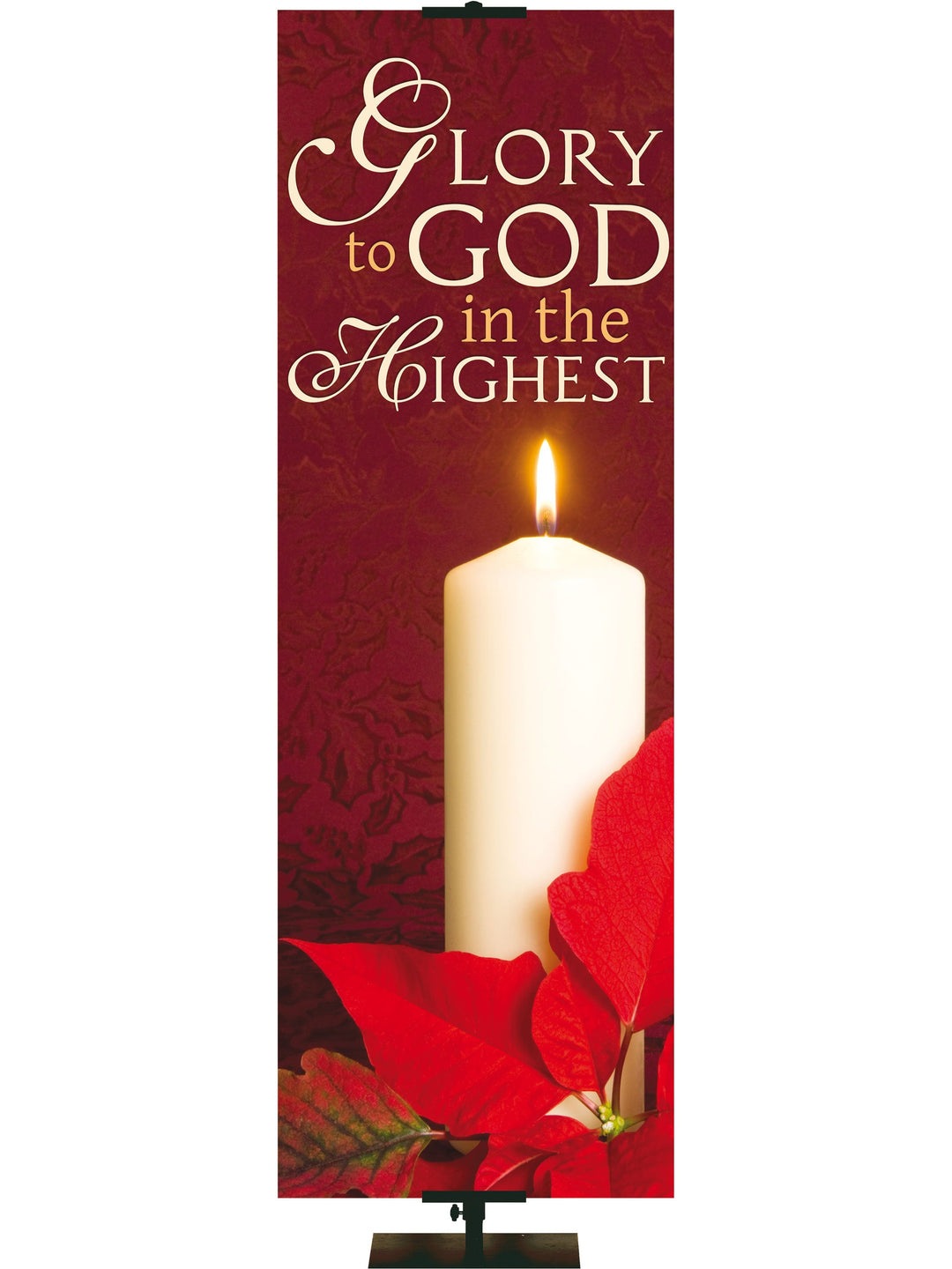 Irregular Colors of Christmas Glory to God in the Highest (2 ft x 6 ft, Pole Hems)