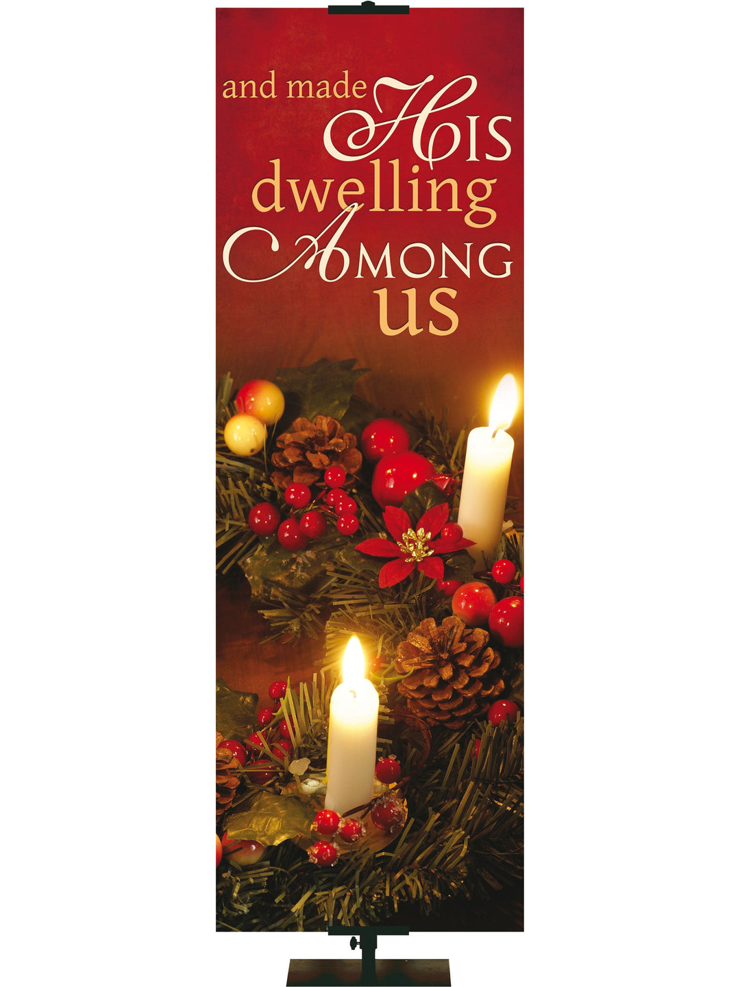 Overstock Colors of Christmas His Dwelling Among Us (18 in x 5 ft, Pole Hems)