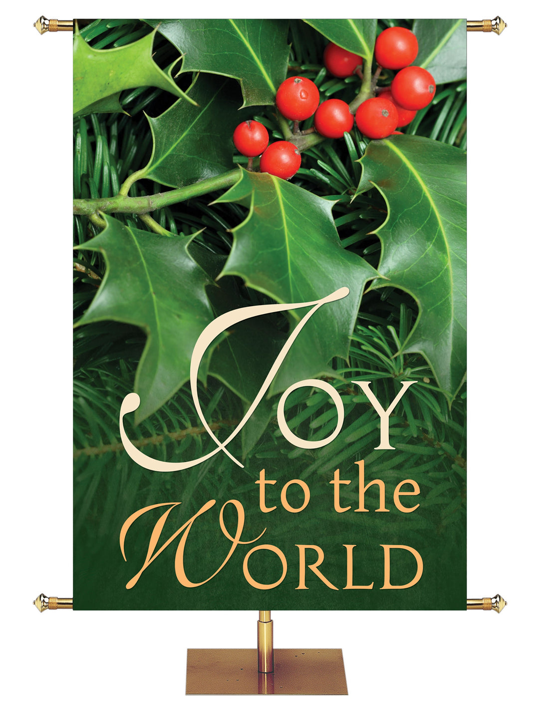  Overstock Colors of Christmas Joy to the World (3 ft x 5 ft, Pole Hems)