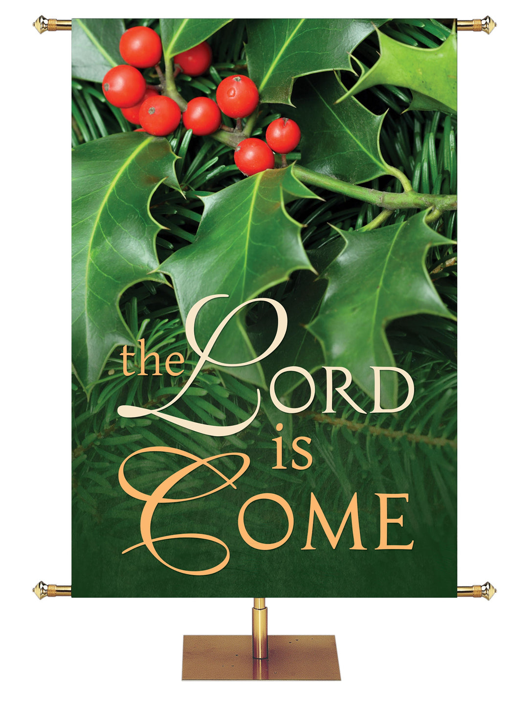  Overstock Colors of Christmas The Lord is Come (3 ft x 5 ft, Pole Hems)