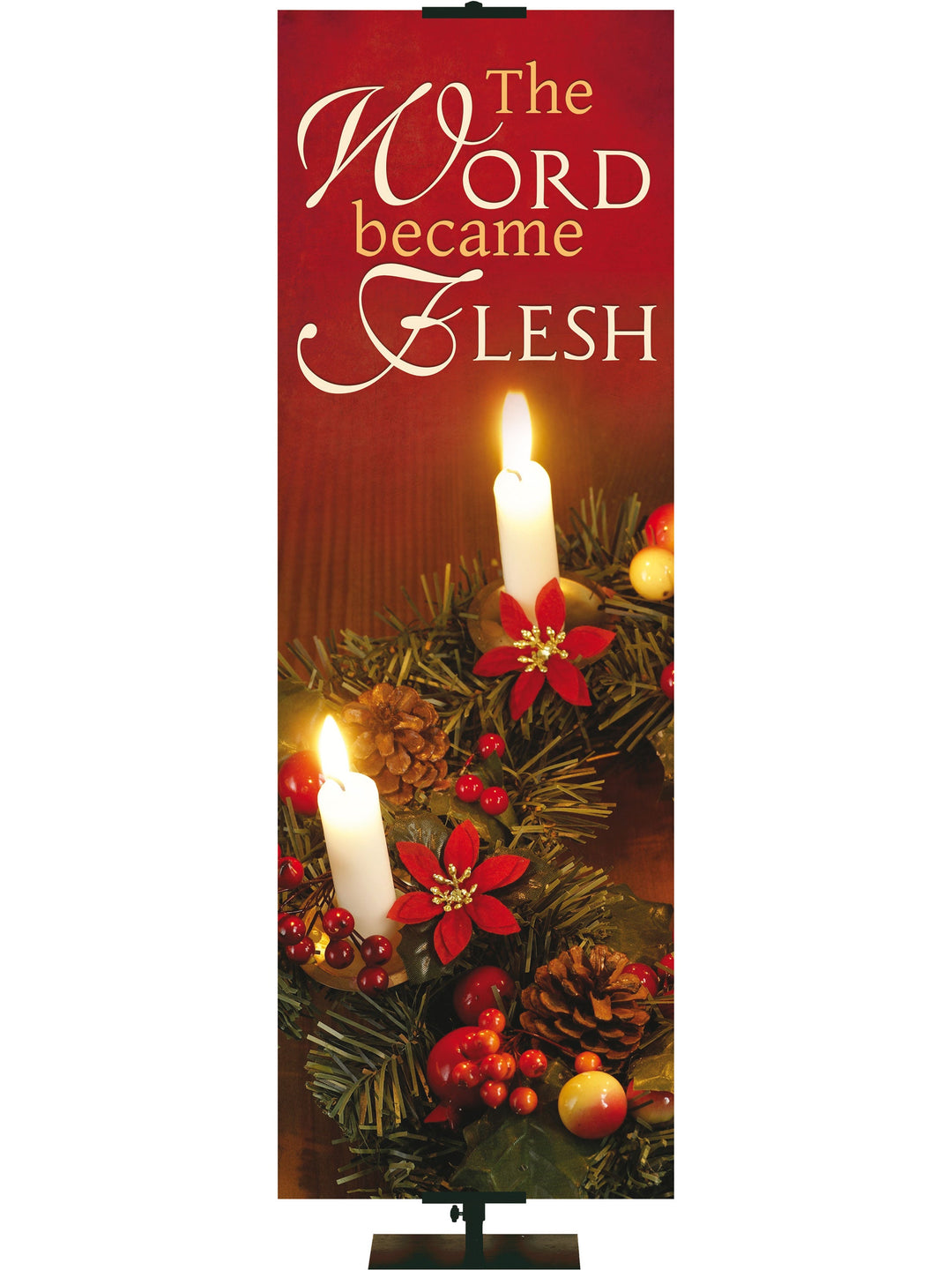 Irregular Colors of Christmas The Word Became Flesh (4 ft x 12 ft, Pole Hems)