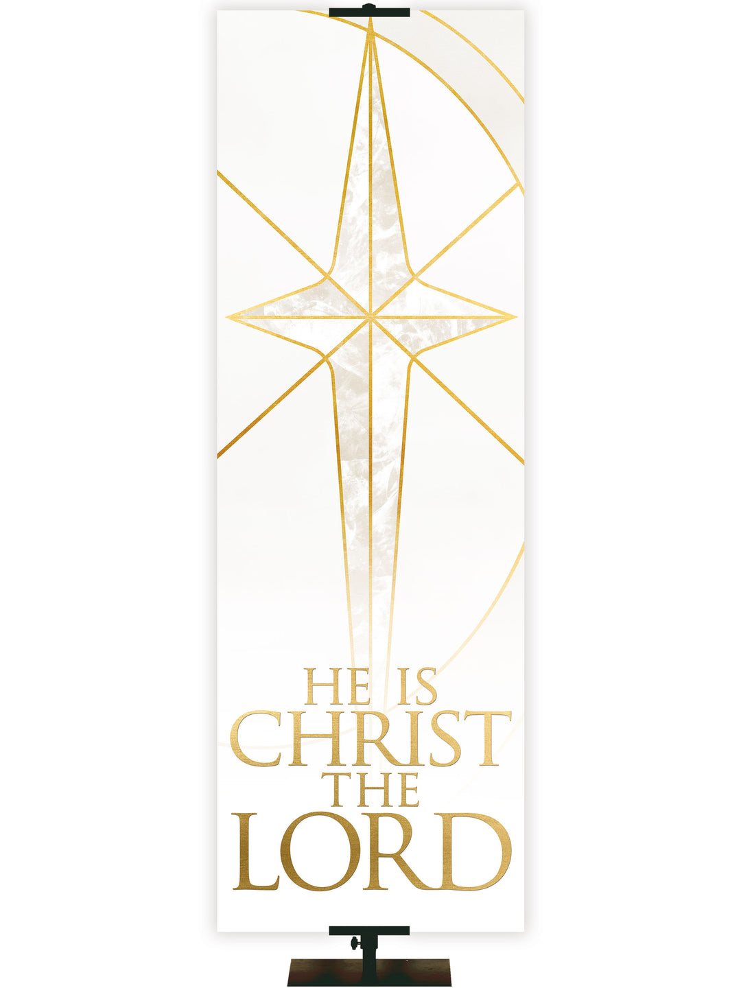 Christmas Liturgy He Is Christ The Lord Irregular Clearance Banner 4X12 White