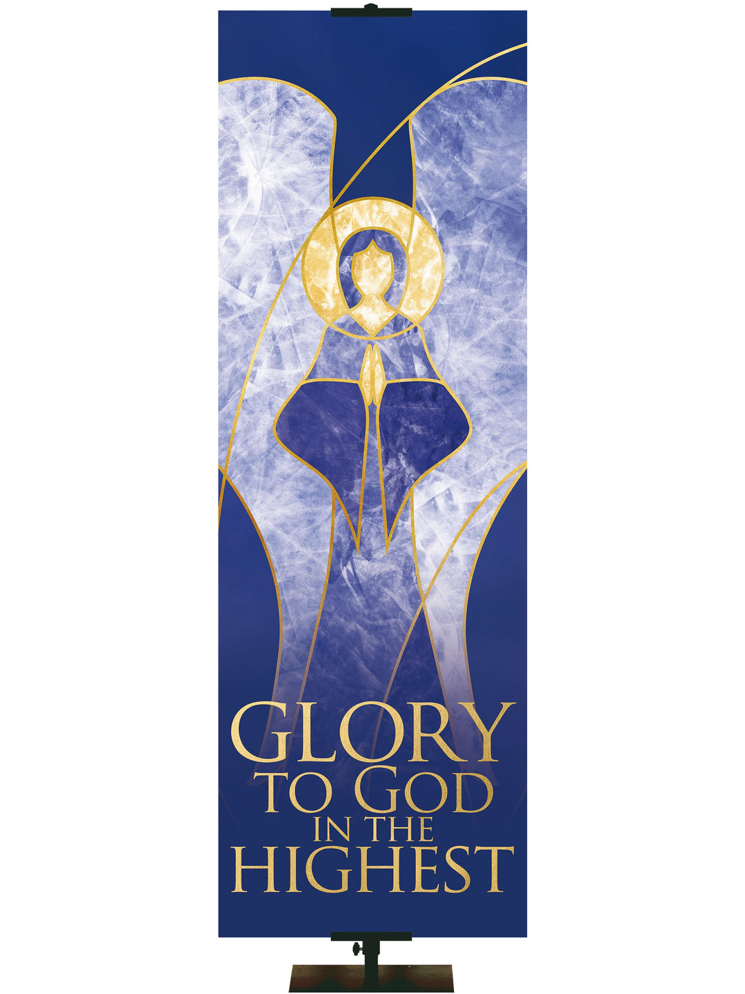 Irregular Christmas Liturgy Glory To God In The Highest (2 ft x 6 ft, Blue, Pole Hems)