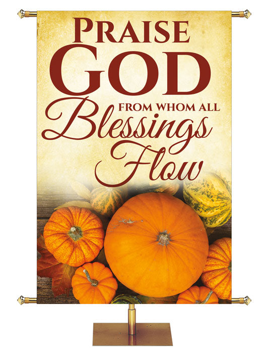  Irregular Autumn Contours Praise God (4 ft x 6 ft, Pole Hems)