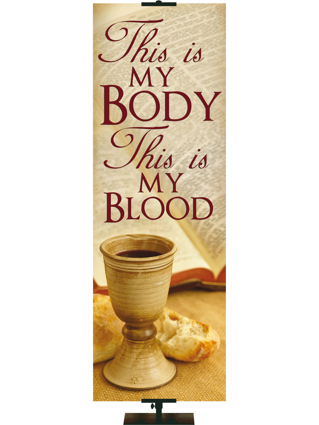 Overstock Communion This is My Body Style ll (18 in x 5 ft, Pole Hems)