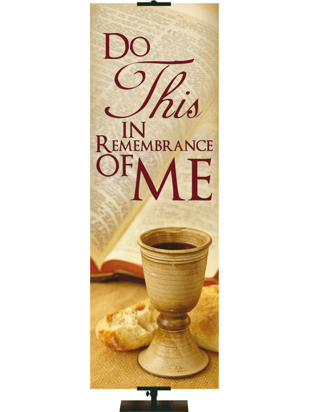 Overstock Communion In Remembrance Style II, 2 ft x 6 ft, Pole Hems