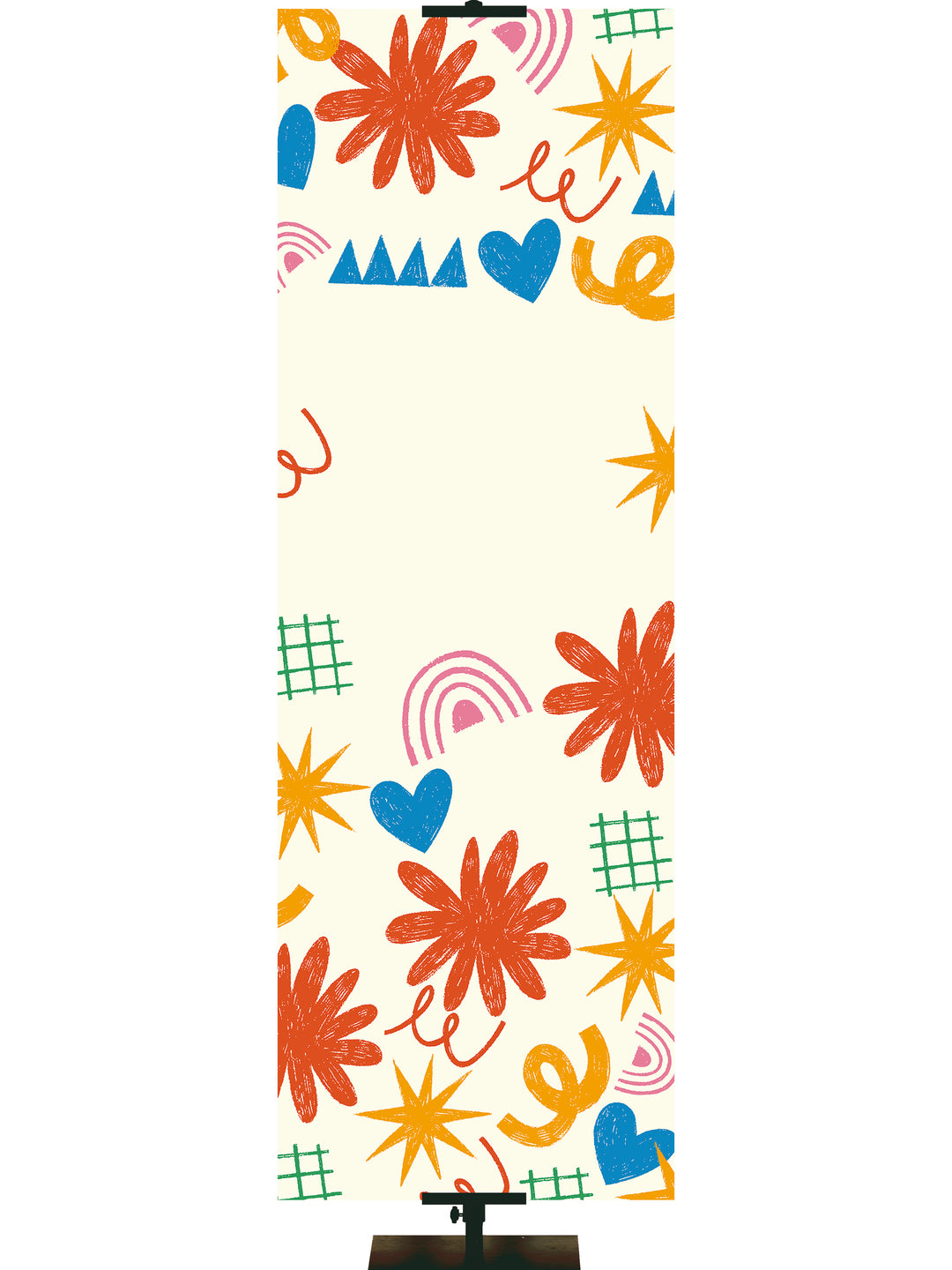 Custom Banner with crayon doodle