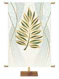 Custom Church Banner Background with Palm Symbol in the look of classic Christian Mosaic Art