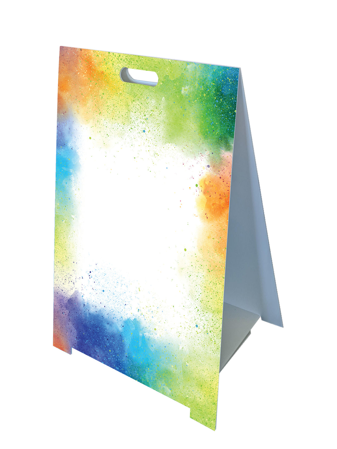 Custom Fold-A-Frame™ Sign with colorful clouds