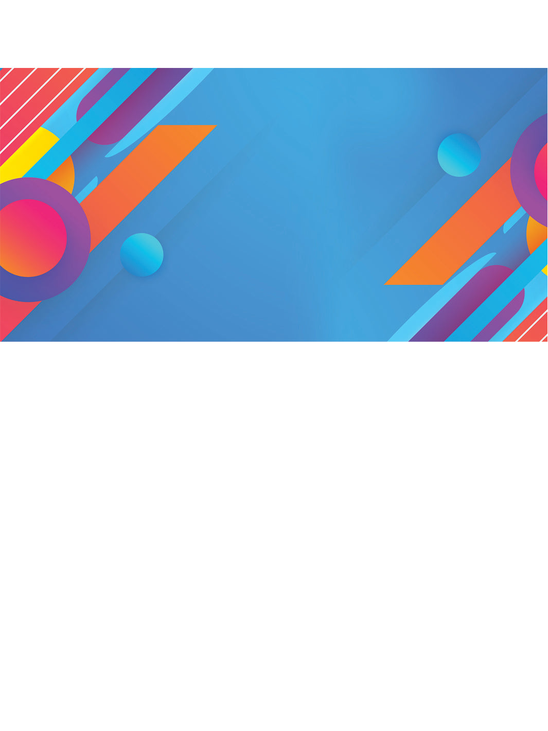 Abstract summer design custom horizontal banner