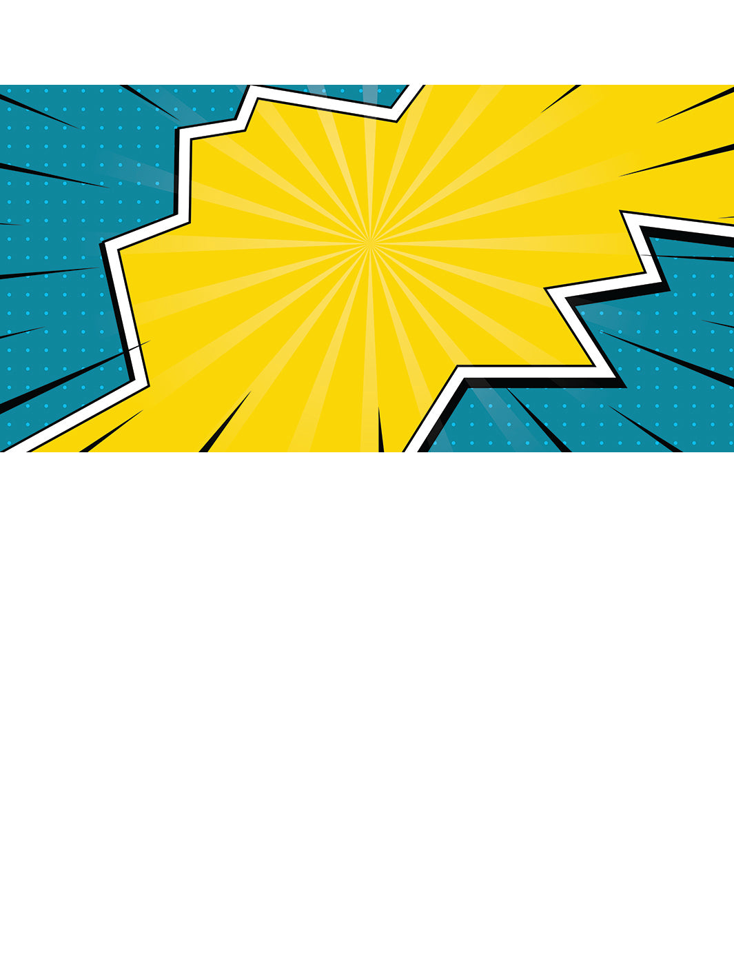 Comic book design custom horizontal banner