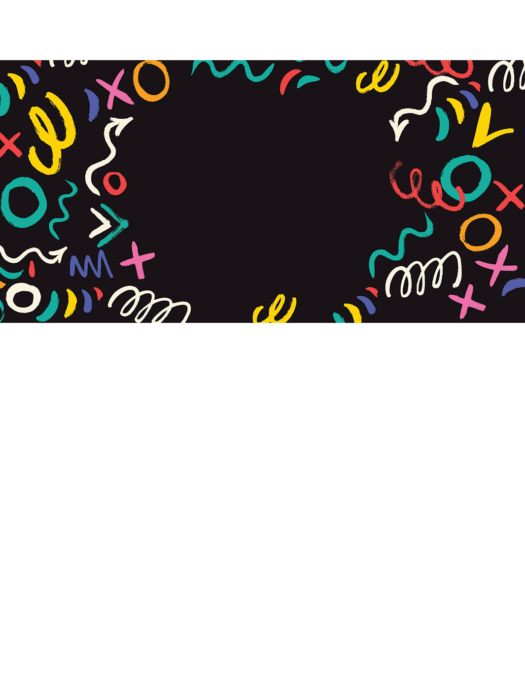 Doodle Markers design custom horizontal banner