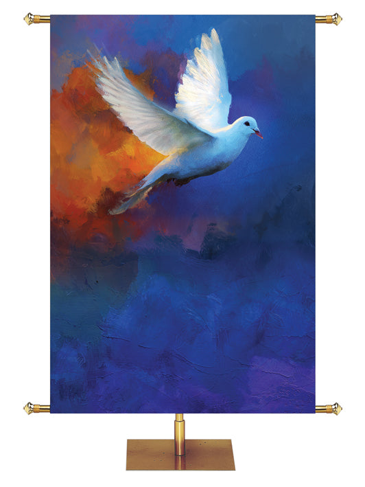 Custom Banner Overflow With Hope Romans 15:13 Dove Pentecost