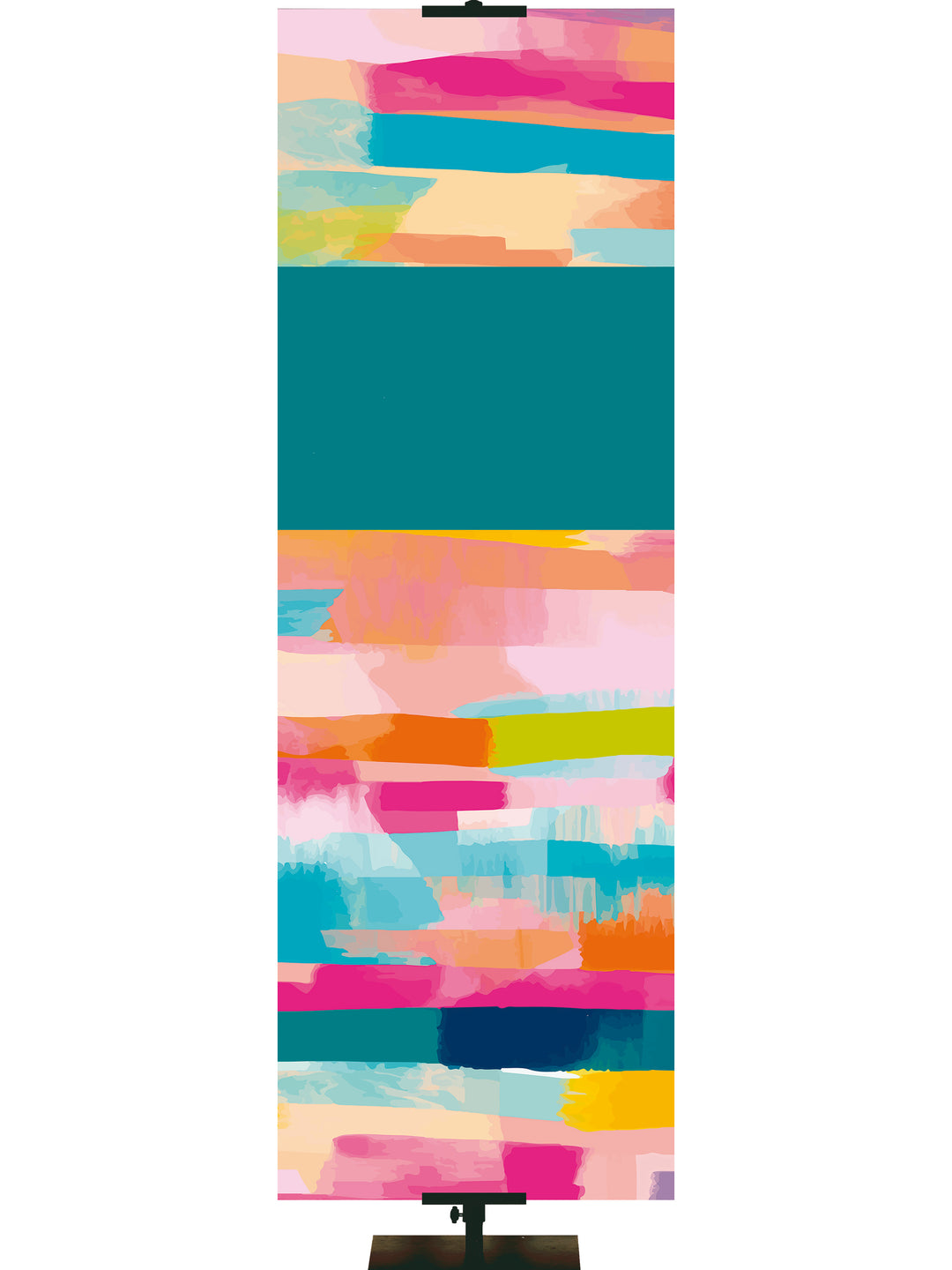 Custom Banner with bright Pastel Stripes