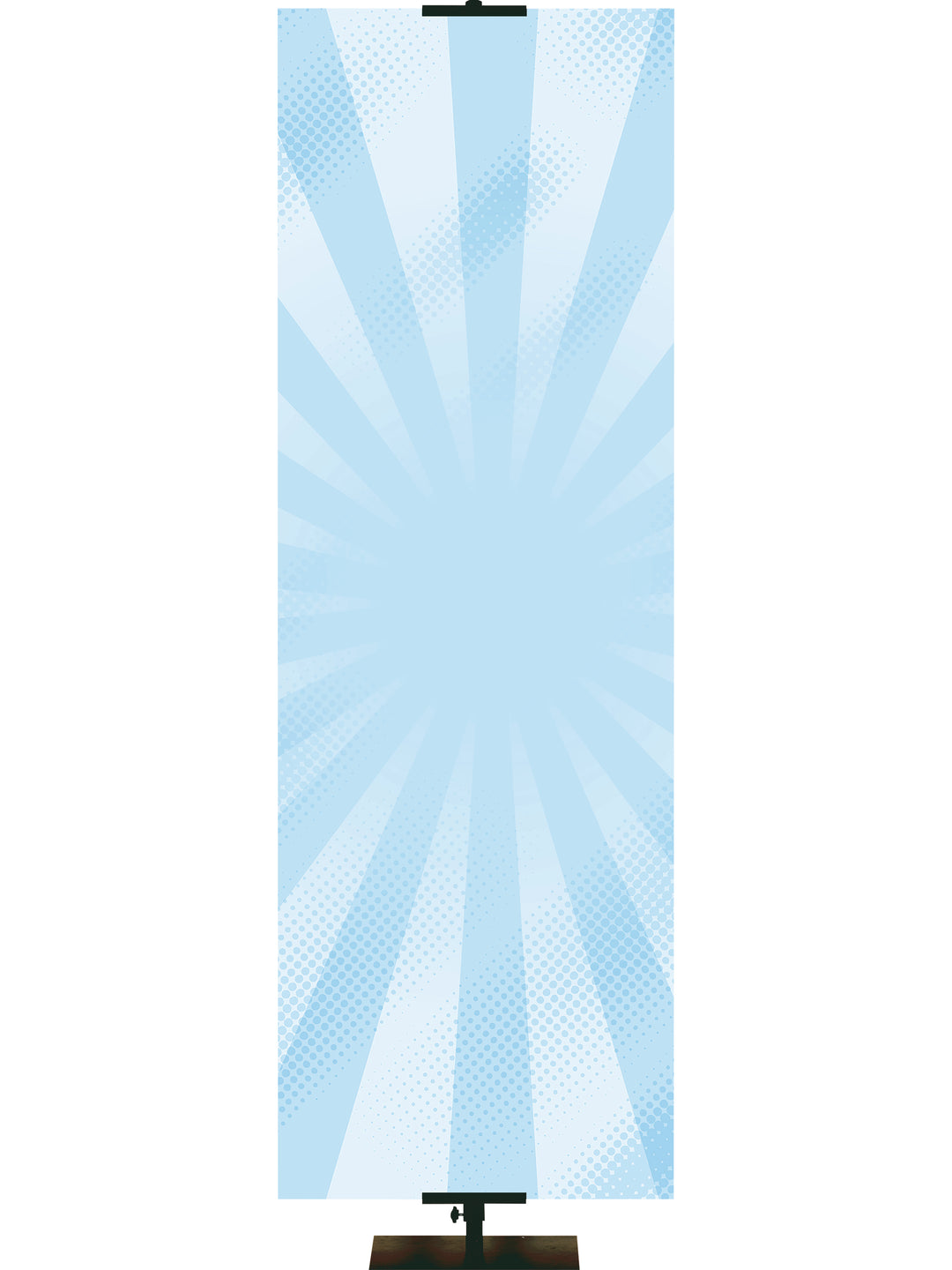 Custom Banner with scripture burst design in blue