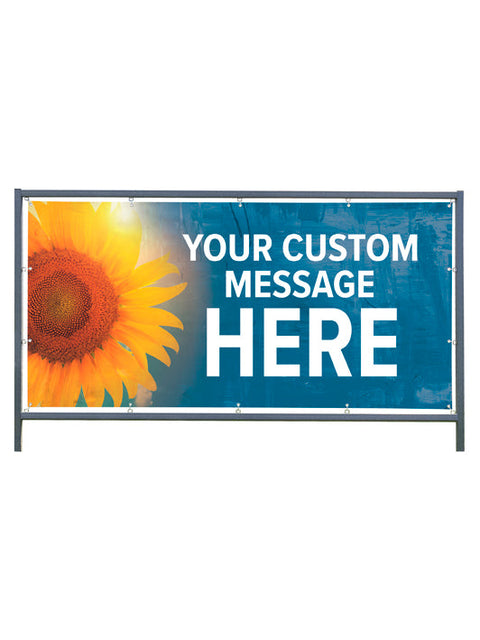 Custom Banner For Outdoor Banner Frame - Spring Awakenings Sunflower