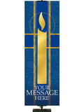 Custom Banner Candle Symbol Tapestries of Faith