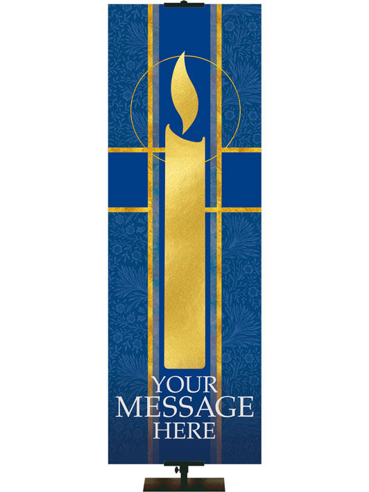 Custom Banner Candle Symbol Tapestries of Faith