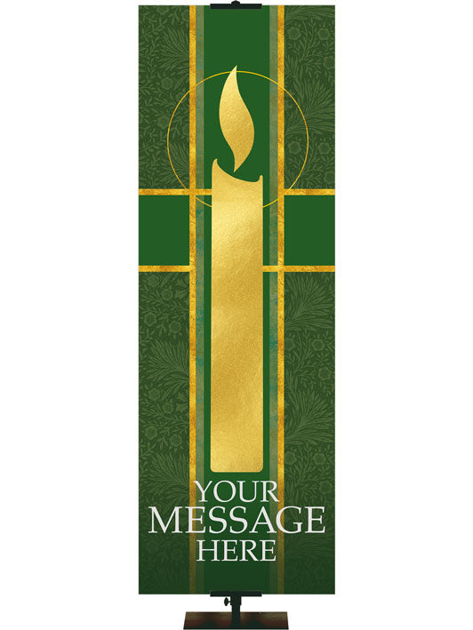 Custom Banner Candle Symbol Tapestries of Faith
