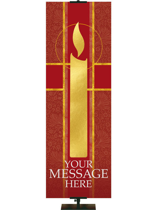 Custom Banner Candle Symbol Tapestries of Faith