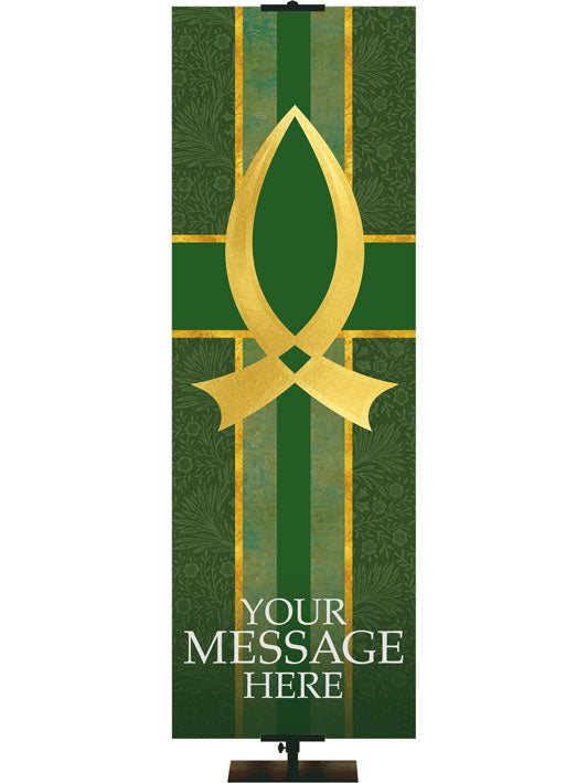 Custom Banner Fish Symbol and Mercy Tapestries of Faith