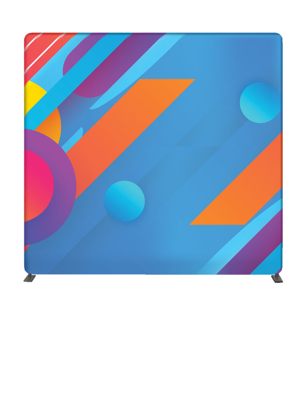 Custom 8' Backdrop With Tube Display Stand Abstract Summer
