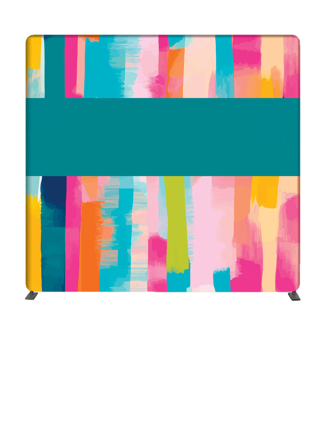 Custom 8' Backdrop with bright Pastel Stripes