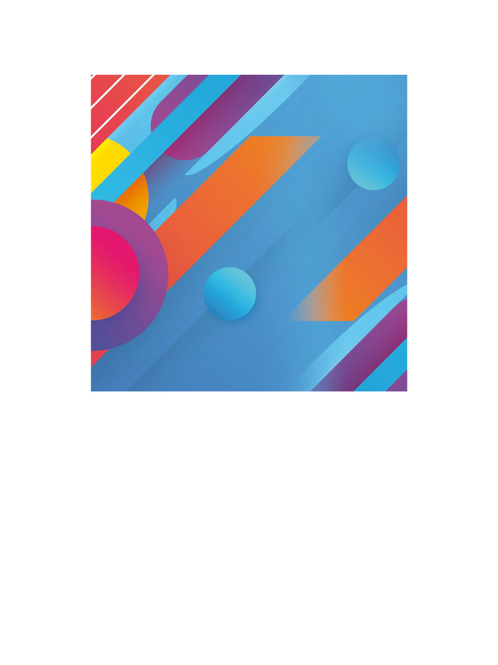 Custom Peel and Stick Wall Decal with abstract summer design