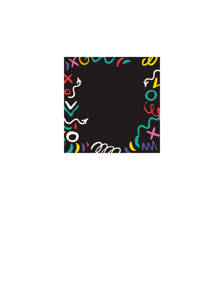 Custom Peel and Stick Wall Decal with doodle markers design