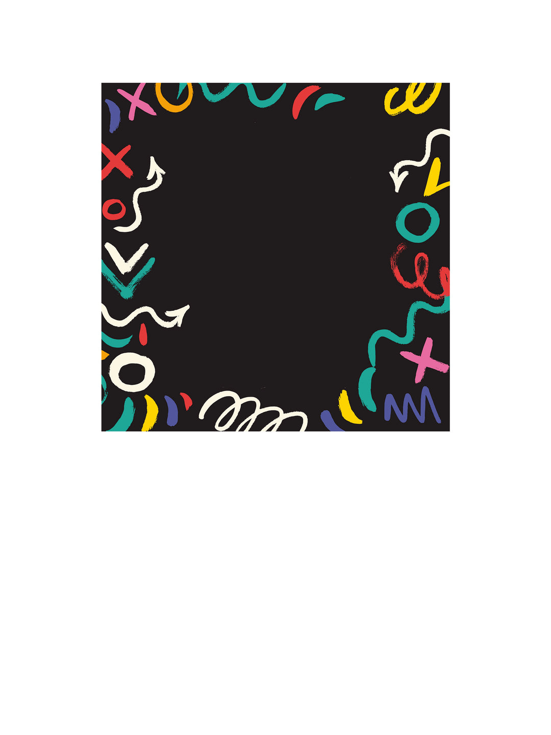 Custom Peel and Stick Wall Decal with doodle markers design